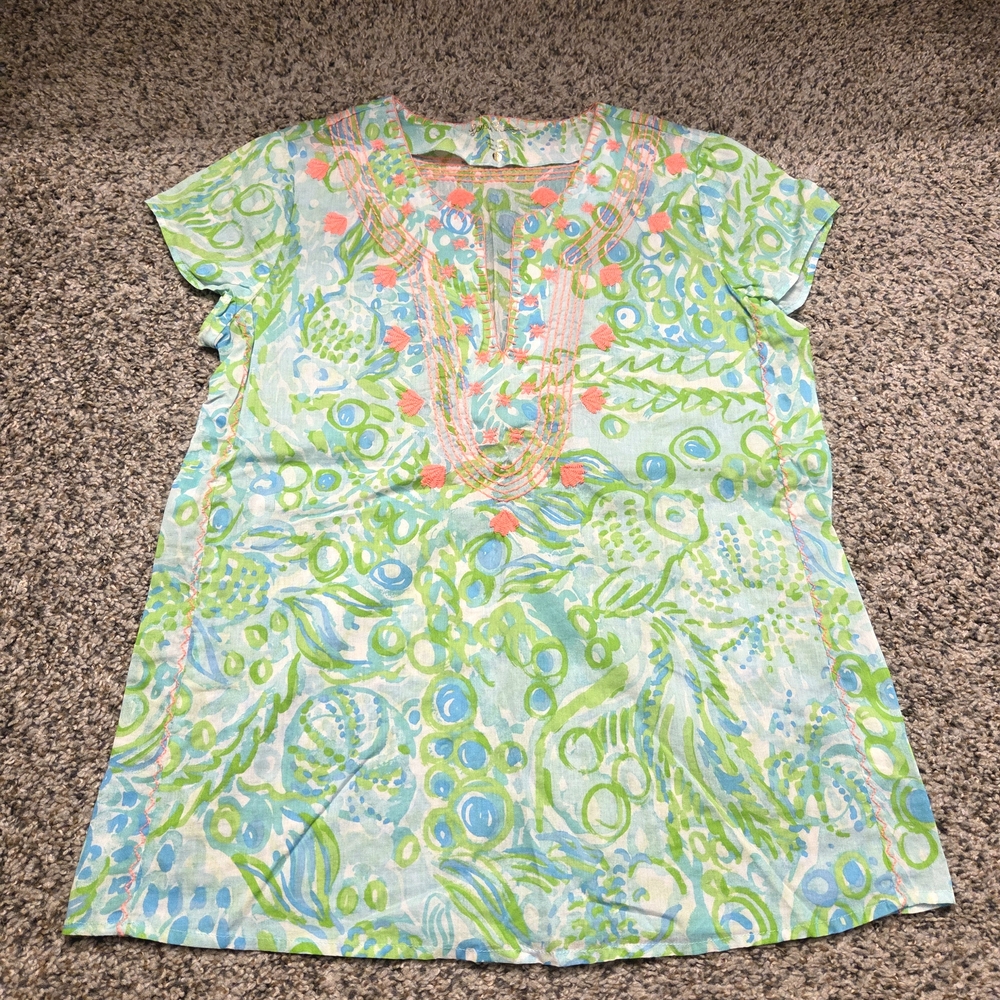 Colorful Patterned Short Sleeve Top